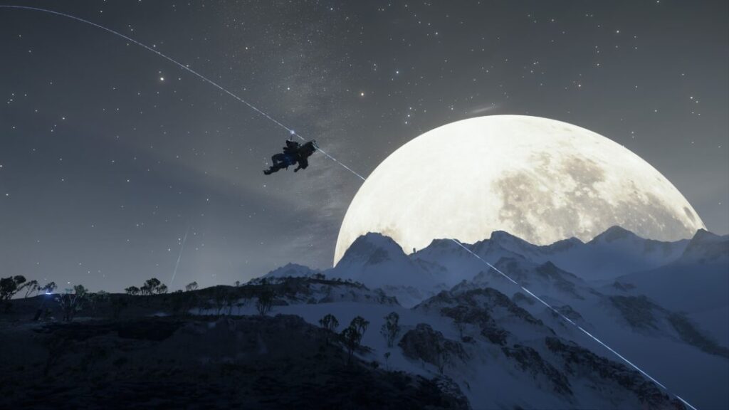 雪山のジップラインでのスーパームーン【デススト2 / デスストランディング2 / Death Stranding2】