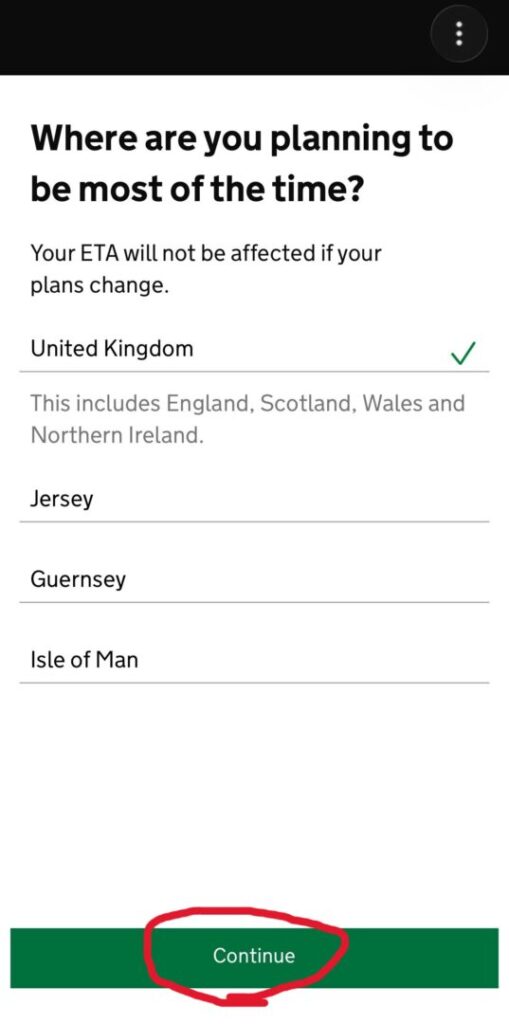 イギリス旅行者必須！ETA申請方法・料金・注意点をわかりやすく解説／UKETAアプリ／渡航先の選択